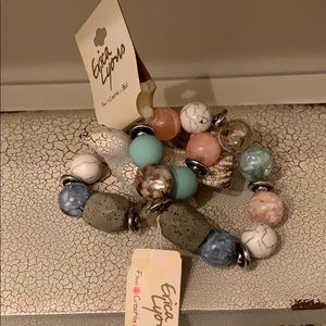 Erica Lyons Set of Two Boho Stretch Bracelets